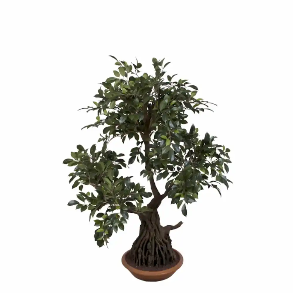 Yapay Bonsai Ağacı - Ficus Ficus Foli Bonsai Green