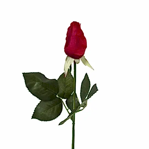Yapay Islak Dokulu Tek Dal Gül (44cm) Touch Mini Rose Bud