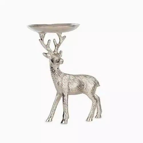 Metal Ren Geyiği Mum Dekor (24 CM)