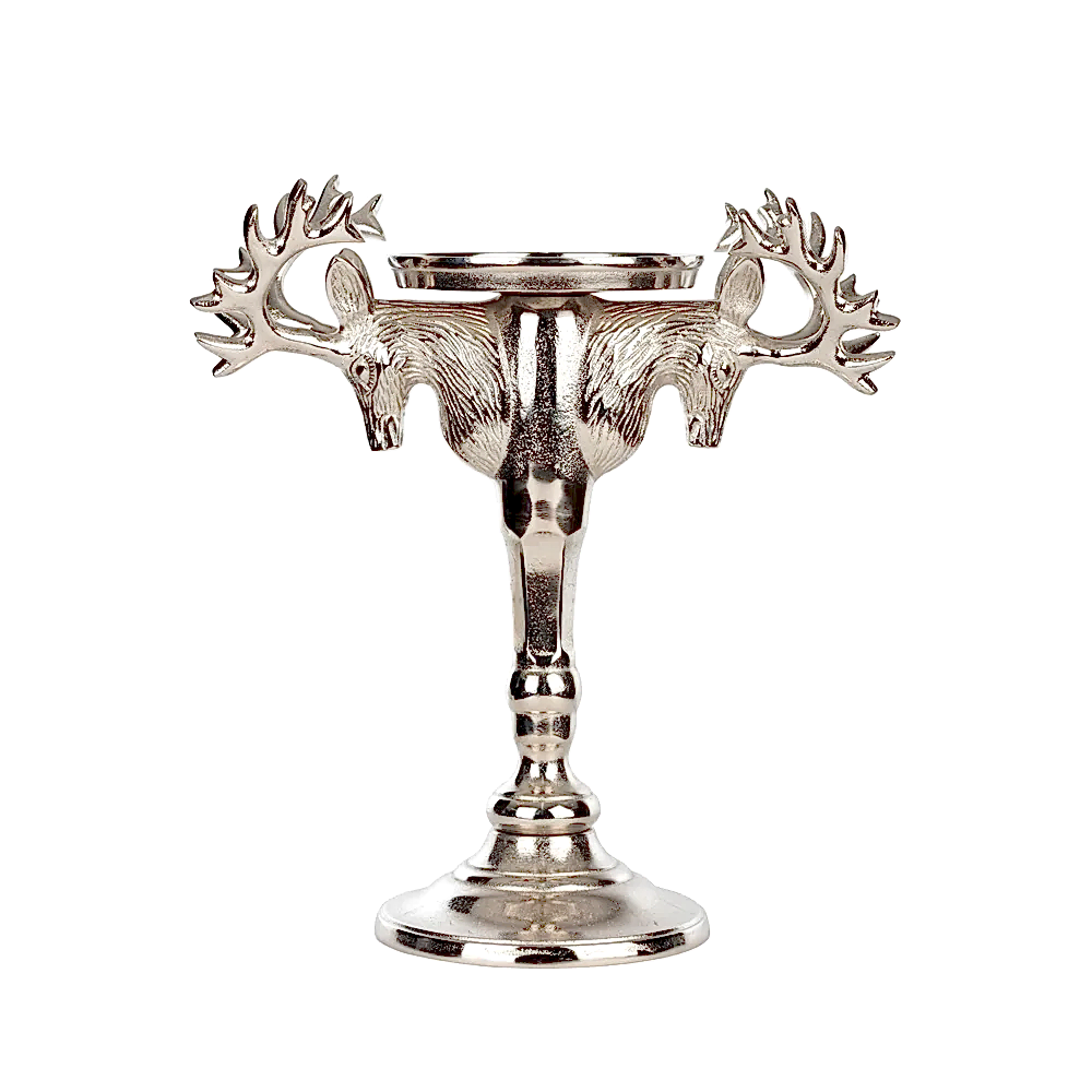 Metal Geyikli Şamdan (35 CM)
