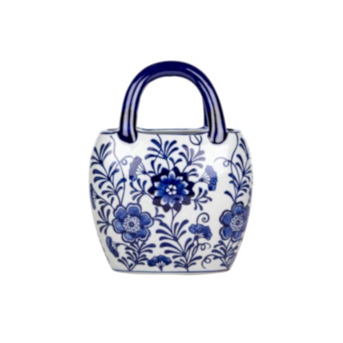 Bleu Blanc Çanta Vazo (27 CM) Bleu Blanc Çanta Vazo (27 CM)