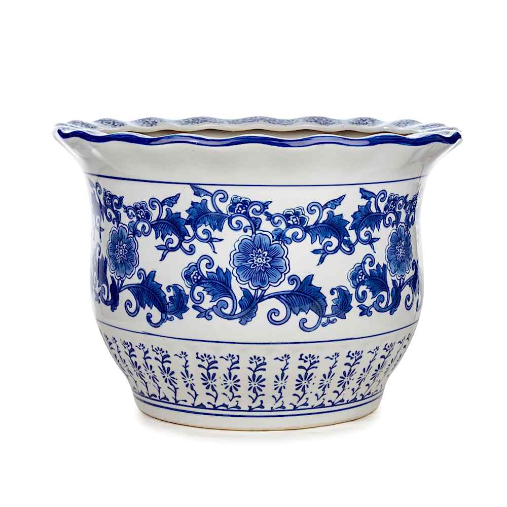 Bleu Blanc Vazo (32 CM) Bleu Blanc Vazo (32 CM)