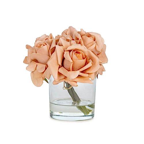 Jelli Islak Dokulu Rose Pink Gül Aranjman (18 CM)