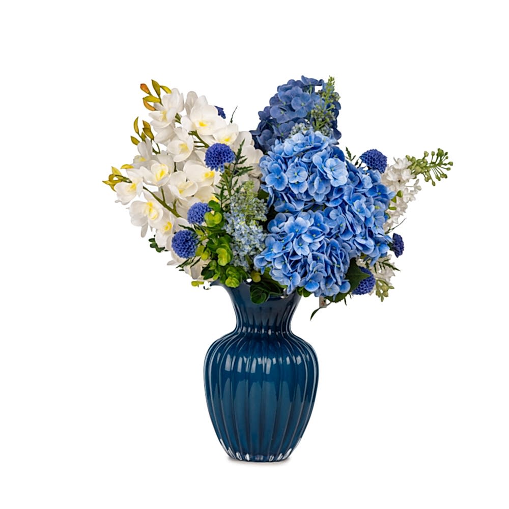 Cam Vazo Karışık Ortanca Aranjman (60 CM) Cam Vazo Karışık Ortanca Aranjman (60 CM)