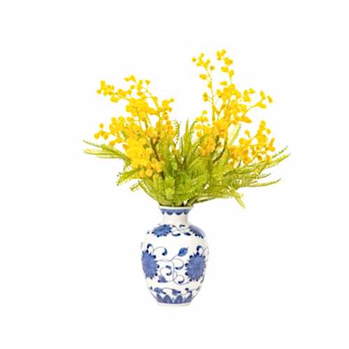 Bleu Blanc Soft Mimoza Aranjman (30 CM)