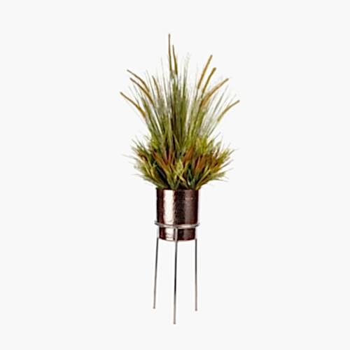 Metal Ayaklı Vazoda Pampas Aranjman (140 CM) Metal Ayaklı Vazoda Pampas Aranjman (140 CM)