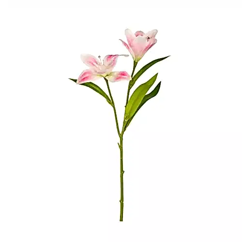 Yapay Islak Dokulu Lilyum Dal 2 Li (53 CM) Yapay Islak Dokulu Lilyum Dal 2 Li (53 CM)