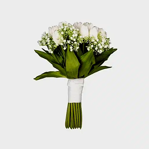 Islak Dokulu Beyaz Cipsolu Lale Gelin Çiçeği (39 CM) Islak Dokulu Beyaz Cipsolu Lale Gelin Çiçeği (39 CM)