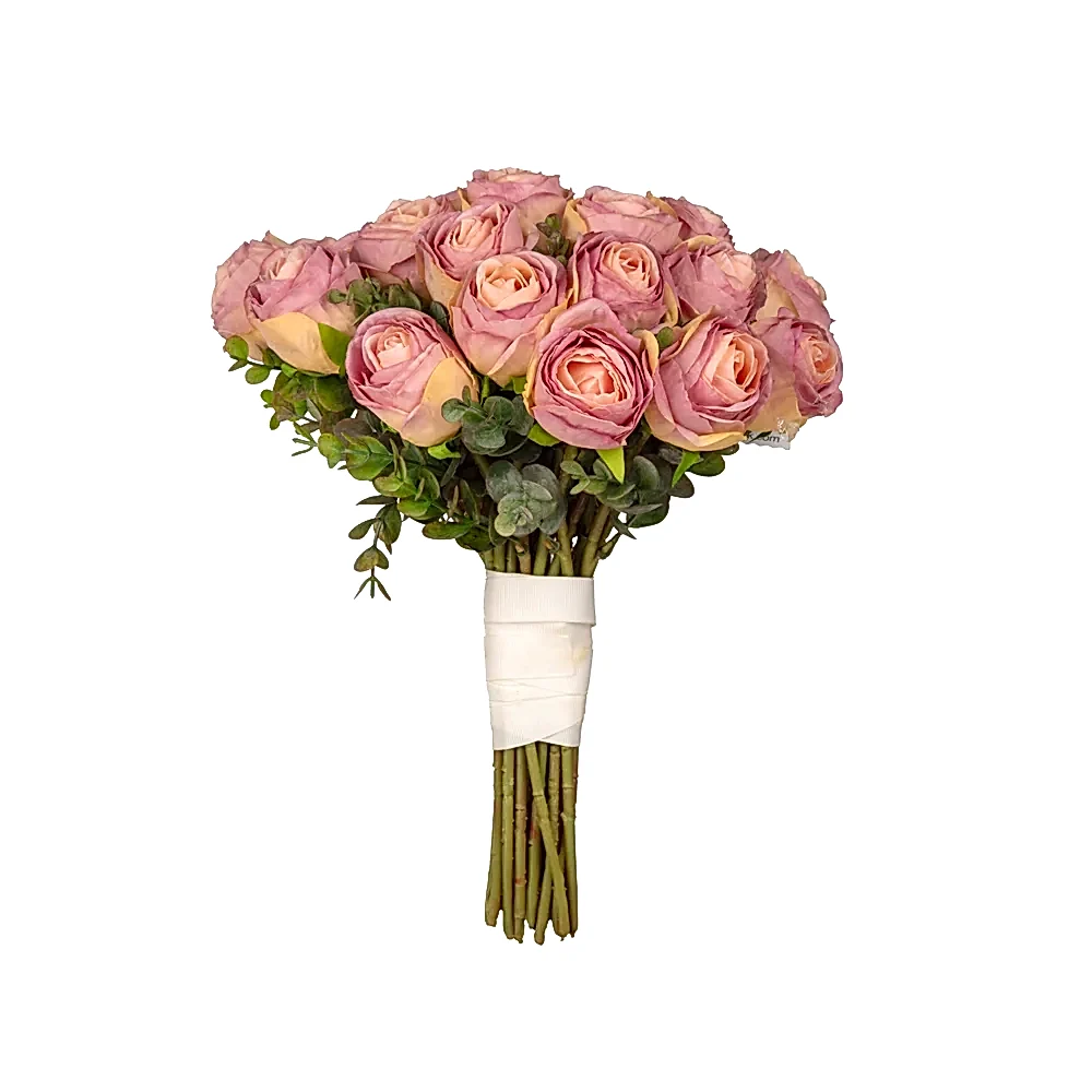 Kuru Görünümlü Pembe Gül Gelin Buketi (27 CM) Kuru Görünümlü Pembe Gül Gelin Buketi (27 CM)