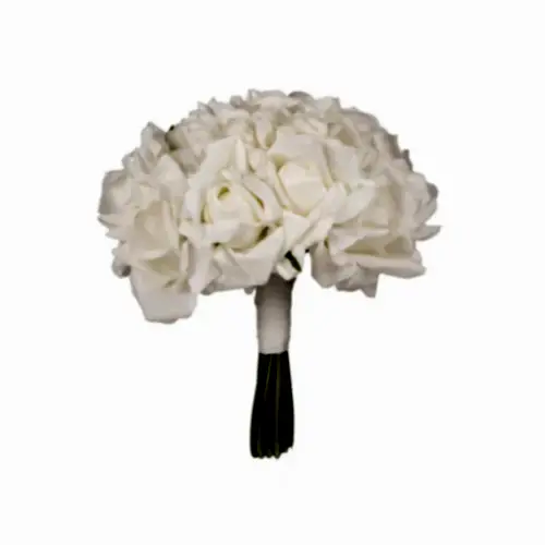 Islak Dokulu Beyaz Gül Gelin Buketi (23 CM) Islak Dokulu Beyaz Gül Gelin Buketi (23 CM)