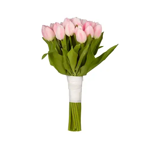 Islak Dokulu Pembe Lale Gelin Buketi (37 CM) Islak Dokulu Pembe Lale Gelin Buketi (37 CM)