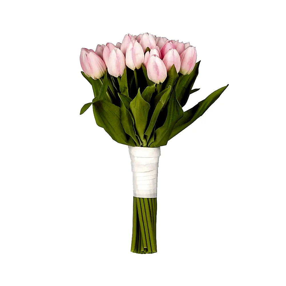 Islak Dokulu Pembe Lale Gelin Buketi (37 CM) Islak Dokulu Pembe Lale Gelin Buketi (37 CM)