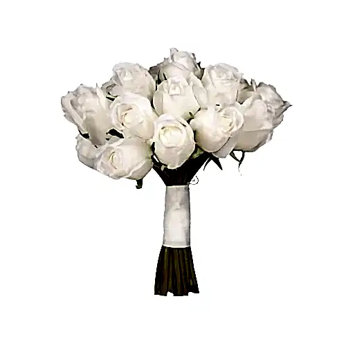 Islak Dokulu Beyaz Gül Gelin Buketi (27 CM) Islak Dokulu Beyaz Gül Gelin Buketi (27 CM)